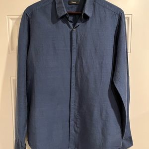 Men’s medium Theory linen button up